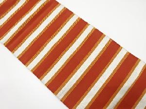 本綴れ　横段模様織り出し名古屋帯